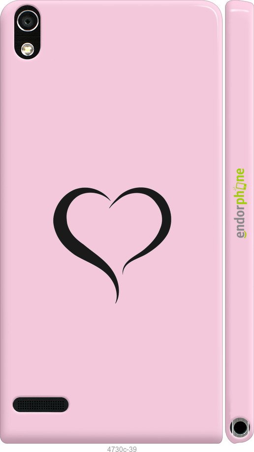 3D пластиковий глянцевий чехол Серце 1 для Huawei Ascend P6 - 4730c-39 изображение 