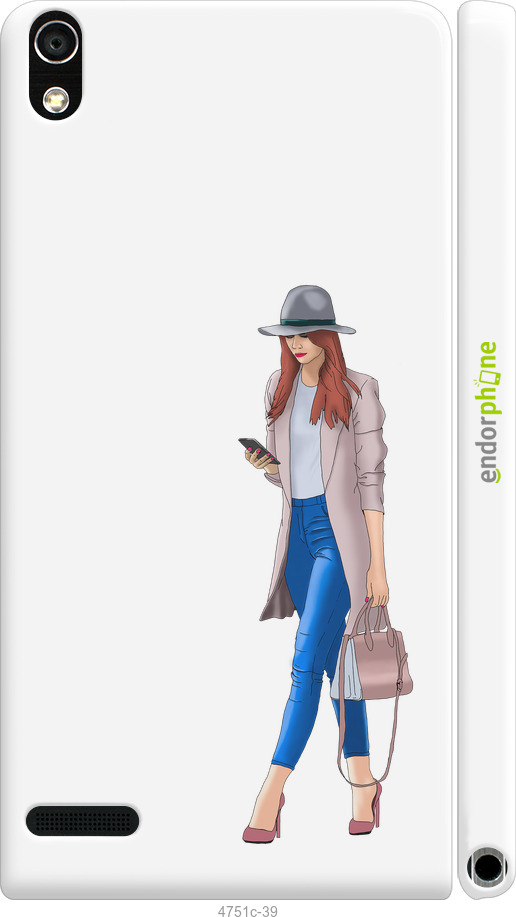 3D пластиковий глянцевий чехол Дівчинка 1 для Huawei Ascend P6 - 4751c-39 изображение 