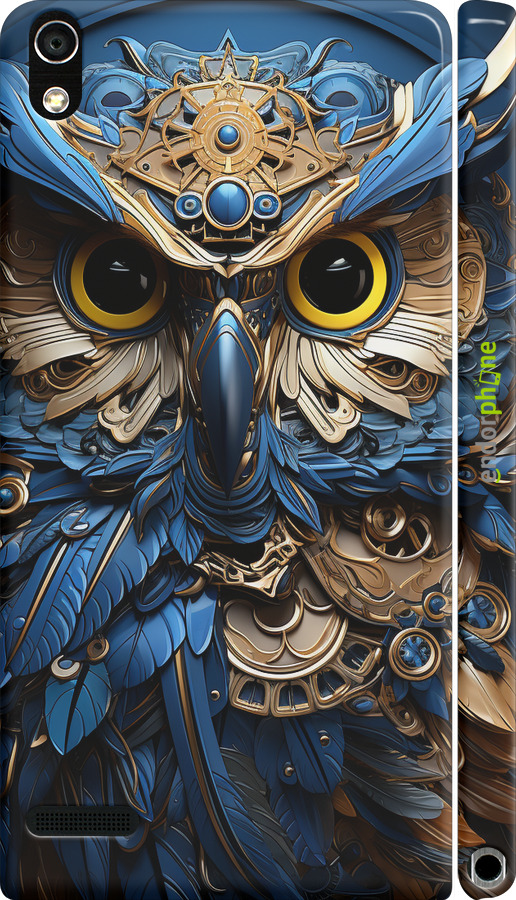 3D пластиковий глянцевий чехол Сова v2 для Huawei Ascend P6 - 5649c-39 изображение 