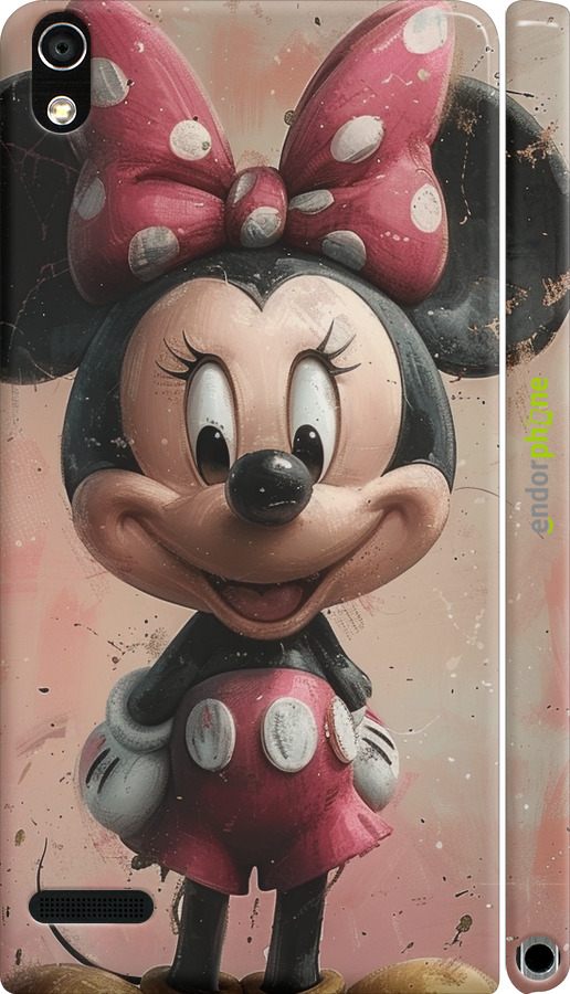 3D пластиковый глянцевый чехол Minnie Mouse для Huawei Ascend P6 - 6054c-39 изображение 