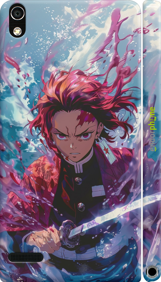 3D пластиковий глянцевий чехол Танджиро Камадо: Клинок, що розсікає демонів для Huawei Ascend P6 - 6111c-39 изображение 