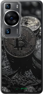 Силиконовый чехол Black Bitcoin для Huawei P60 - 6090u-3024 изображение 