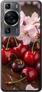 Силіконовий чехол Вишня у шоколаді для Huawei P60 - 6698u-3024 изображение 