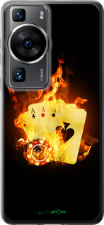 Силиконовый чехол Горящие карты для Huawei P60 - 839u-3024 изображение 
