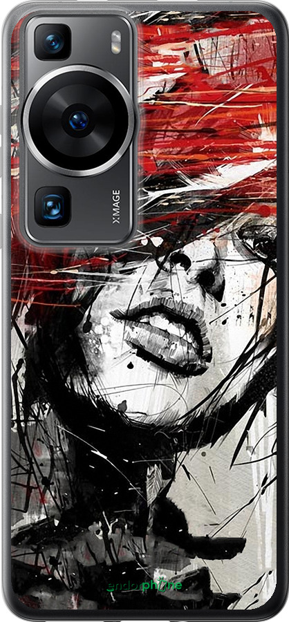 Силиконовый чехол Лицо девушки для Huawei P60 - 1162u-3024 изображение 