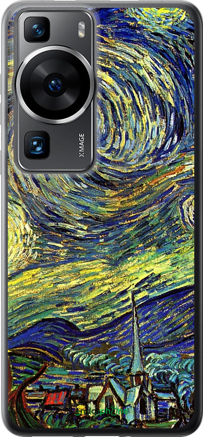 Силіконовий чехол Вінсент Ван Гог. Зоряна ніч для Huawei P60 - 163u-3024 изображение 