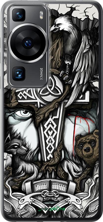 Силіконовий чехол Тату Вікінг для Huawei P60 - 4098u-3024 изображение 