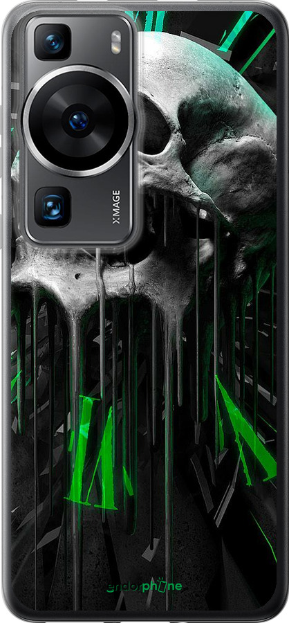 Силиконовый чехол Череп-часы для Huawei P60 - 4100u-3024 изображение 