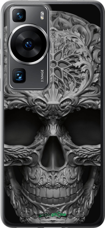 Силиконовый чехол skull-ornament для Huawei P60 - 4101u-3024 изображение 