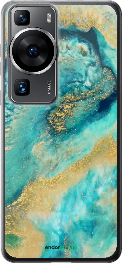 Силіконовий чехол Green marble для Huawei P60 - 4365u-3024 изображение 