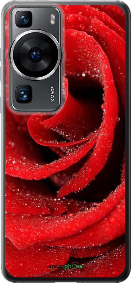 Силіконовий чехол Червона троянда для Huawei P60 - 529u-3024 изображение 