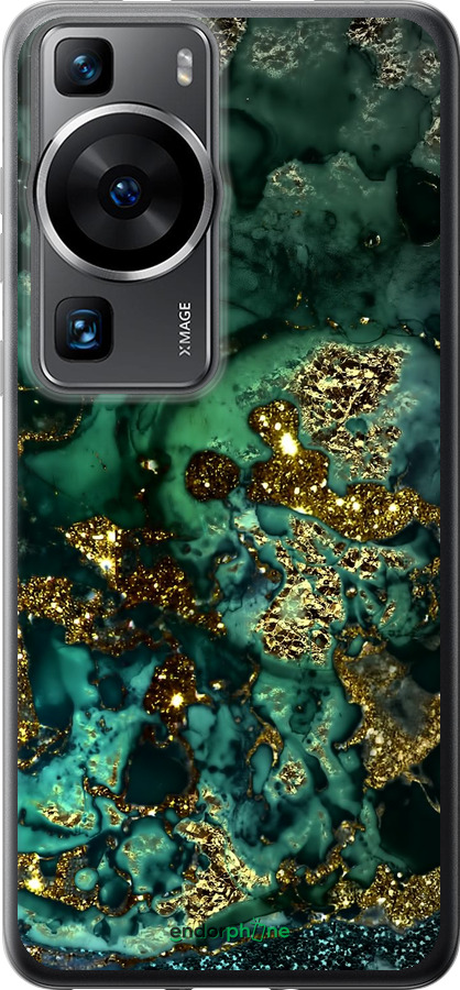 Силіконовий чехол Мармур золото багатство для Huawei P60 - 5419u-3024 изображение 