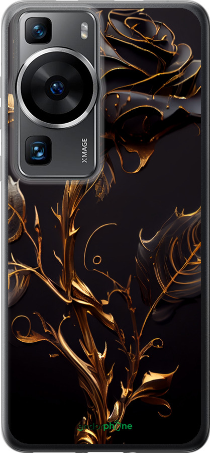 Силіконовий чехол Троянда 3 для Huawei P60 - 5552u-3024 изображение 