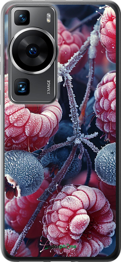 Силіконовий чехол Морозні ягоди для Huawei P60 - 6033u-3024 изображение 