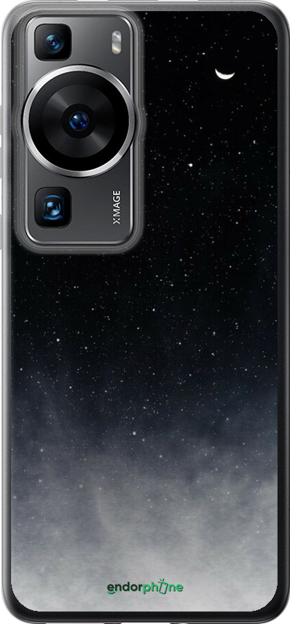 Силіконовий чехол Голубые облака, Голубая луна для Huawei P60 - 6396u-3024 изображение 