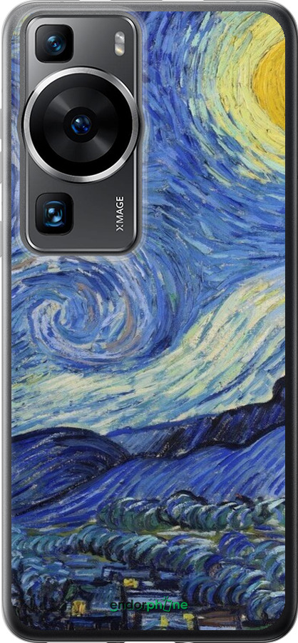 Силіконовий чехол «Зоряна ніч» Вінсента Ван Гога для Huawei P60 - 6433u-3024 изображение 