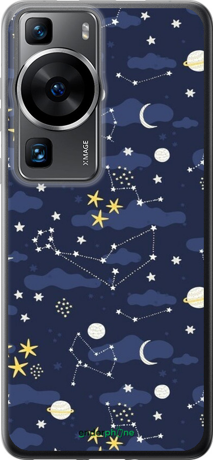 Силіконовий чехол Астрономічний візерунок для Huawei P60 - 6446u-3024 изображение 
