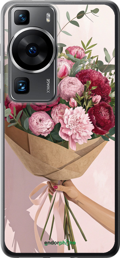 Силіконовий чехол Півонії 1 для Huawei P60 - 6705u-3024 изображение 