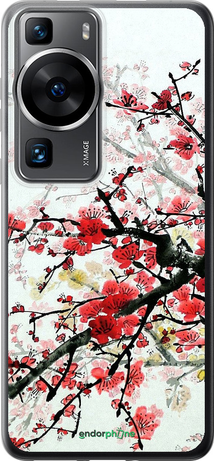 Силиконовый чехол Цветущий куст для Huawei P60 - 831u-3024 изображение 