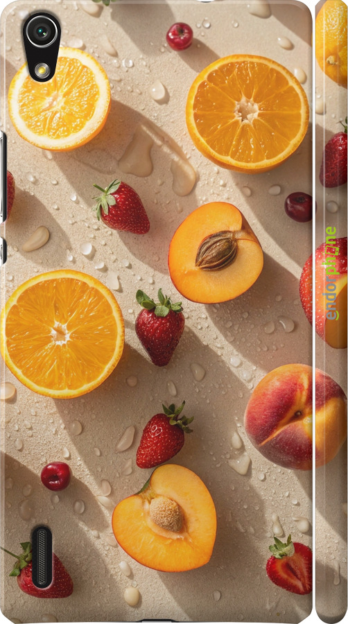 3D пластиковый глянцевый чехол Фрукты 3 для Huawei Ascend P7 - 6703c-49 изображение 