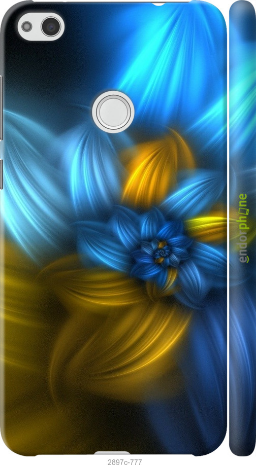 

3D пластиковий матовий чохол "Візерунок 46" для Huawei P8 Lite (2017), Синій