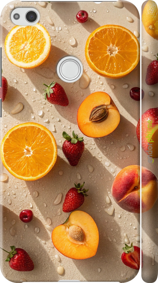 3D пластиковый матовый чехол Фрукты 3 для Huawei P8 Lite (2017) - 6703m-777 изображение 