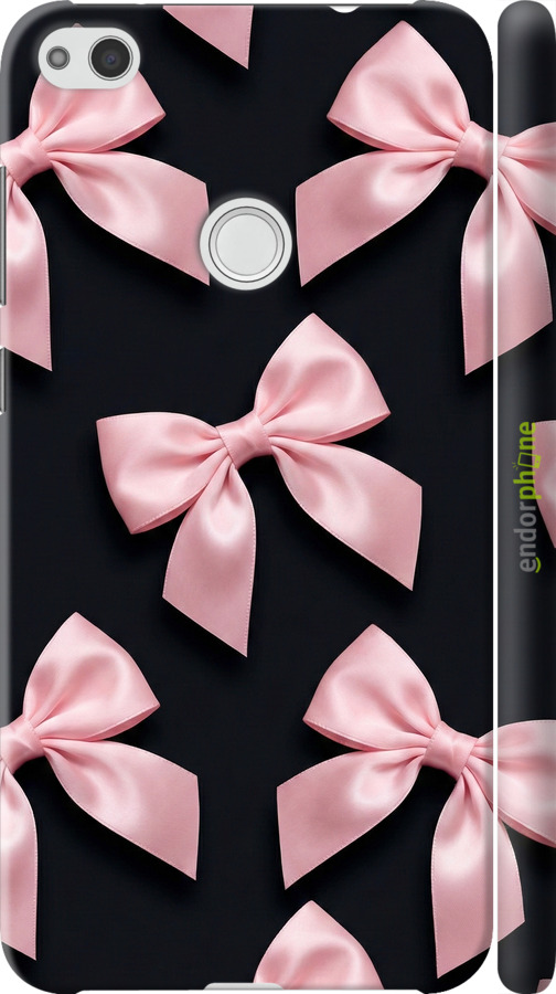 3D пластиковый матовый чехол Coquette Ribbons Dark Coquette для Huawei P8 Lite (2017) - 6767m-777 изображение 