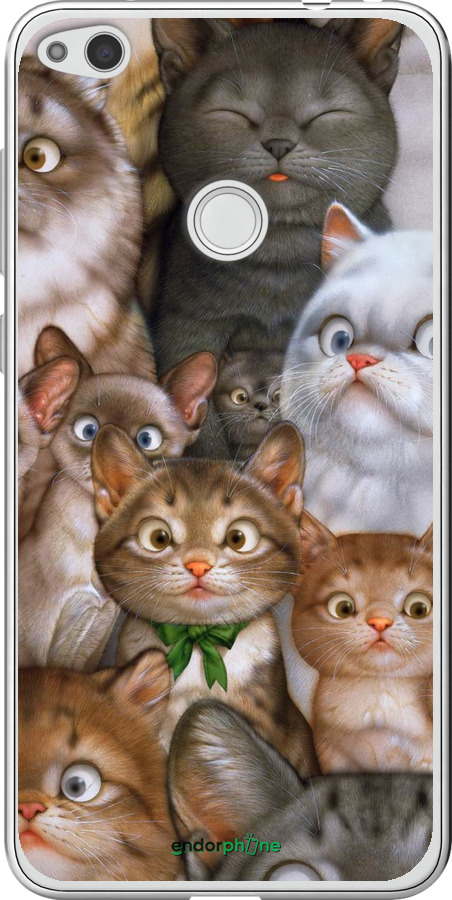 

Силіконовий чохол "Коти" для Huawei P8 Lite (2017)