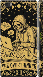 3D пластиковый матовый чехол 'The Overthinker' для Huawei Ascend P8 Lite изображение 1