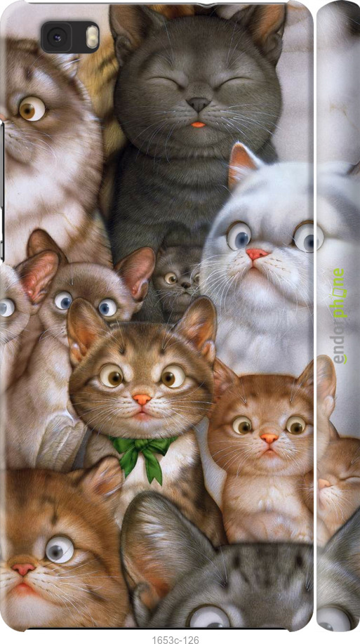 

3D пластиковий матовий чохол "Коти" для Huawei Ascend P8 Lite