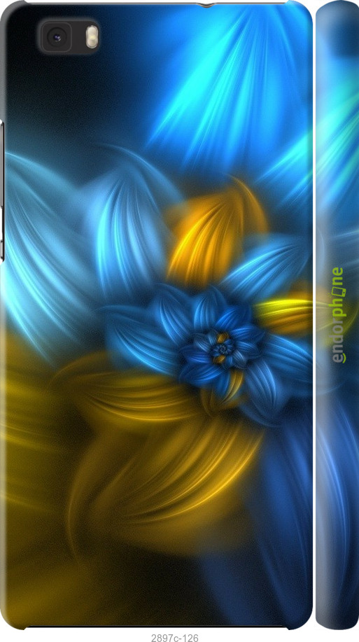 

3D пластиковий матовий чохол "Візерунок 46" для Huawei Ascend P8 Lite, Синій