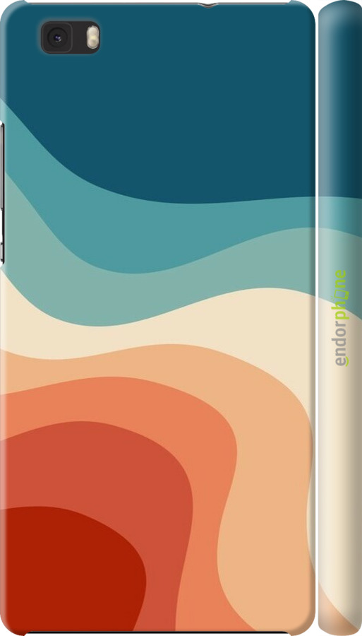 3D пластиковий матовий чехол У стилі ретро з хвилями для Huawei Ascend P8 Lite - 6531m-126 изображение 
