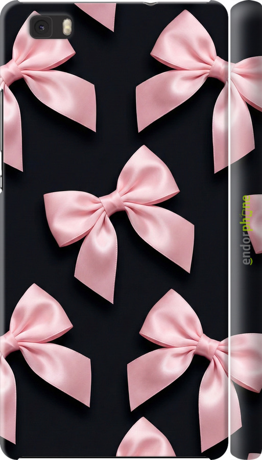 3D пластиковый матовый чехол Coquette Ribbons Dark Coquette для Huawei Ascend P8 Lite - 6767m-126 изображение 