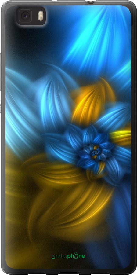 

Силіконовий чохол "Візерунок 46" для Huawei Ascend P8 Lite, Синій