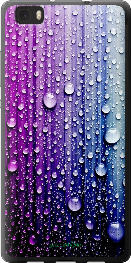 

Силіконовий чохол "Краплини води" для Huawei Ascend P8 Lite, Синій