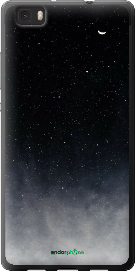 Силіконовий чехол Голубые облака, Голубая луна для Huawei Ascend P8 Lite - 6396u-126 изображение 