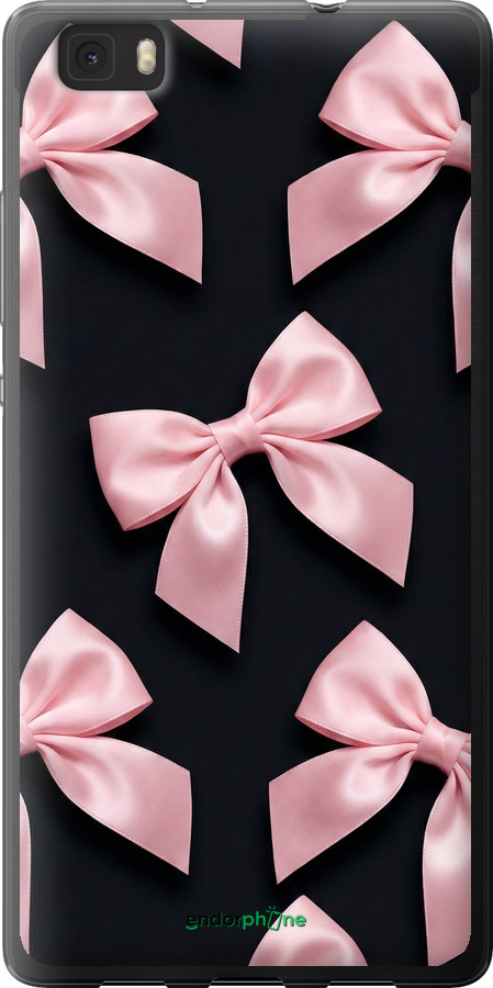 Силіконовий чехол Coquette Ribbons Dark Coquette для Huawei Ascend P8 Lite - 6767u-126 изображение 