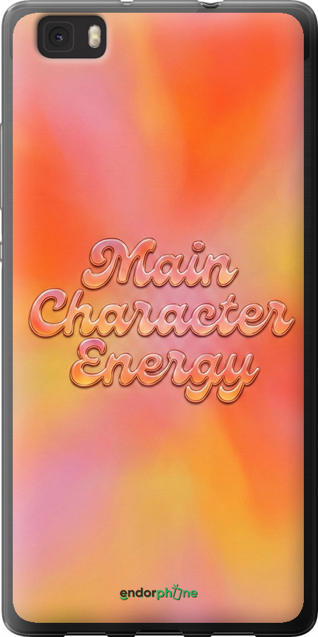 Силиконовый чехол Aura Gradient Main Character Energy Aesthetic Y2K для Huawei Ascend P8 Lite - 6783u-126 изображение 