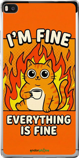 Силиконовый чехол 'Funny Cat' для Huawei Ascend P8 изображение 5