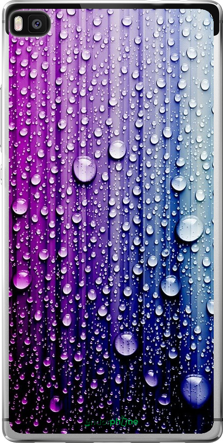 

Силіконовий чохол "Краплини води" для Huawei Ascend P8, Синій