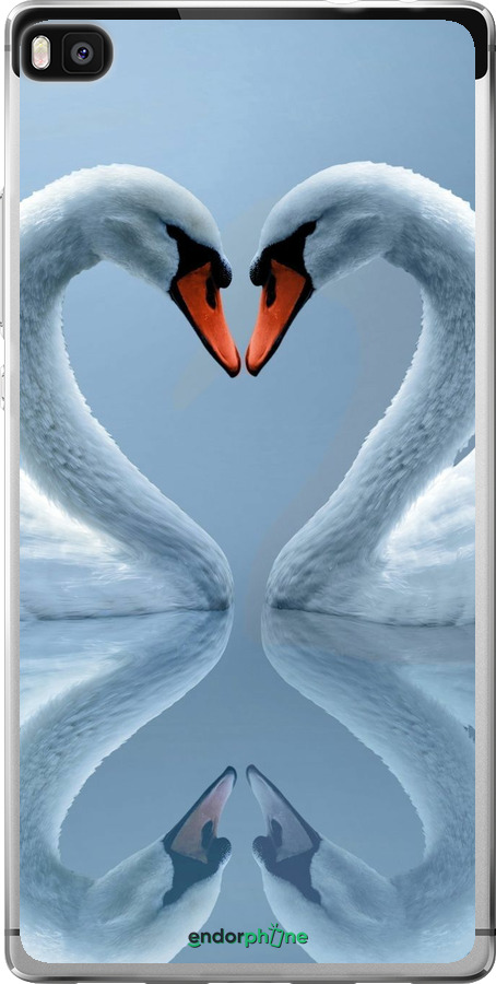 Силіконовий чехол Лебеді для Huawei Ascend P8 - 6007u-123 изображение 
