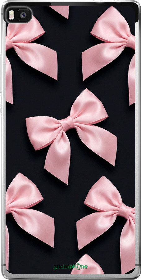 Силиконовый чехол Coquette Ribbons Dark Coquette для Huawei Ascend P8 - 6767u-123 изображение 