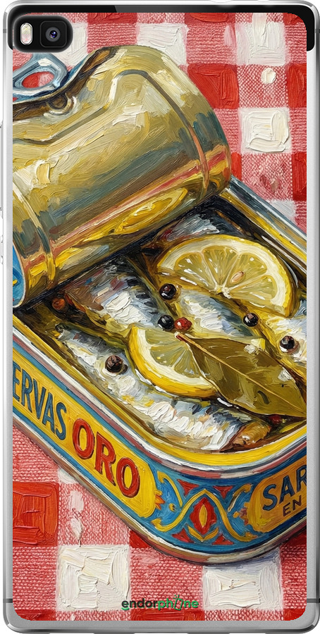 Силиконовый чехол Vintage Sardine Tin Phone для Huawei Ascend P8 - 6772u-123 изображение 