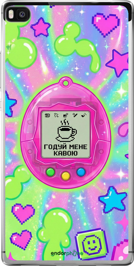 Силиконовый чехол Y2K Aesthetic Retro Pet: Годуй мене кавою для Huawei Ascend P8 - 6784u-123 изображение 