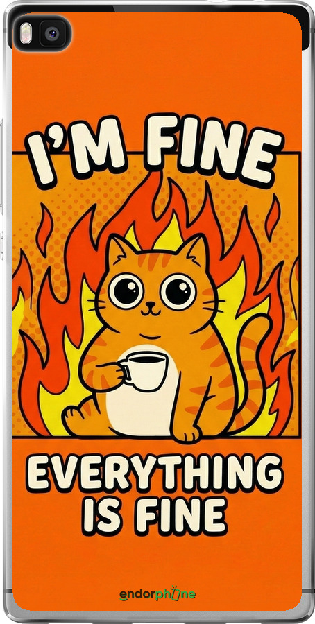 Силіконовий чехол Funny Cat для Huawei Ascend P8 - 6786u-123 изображение 