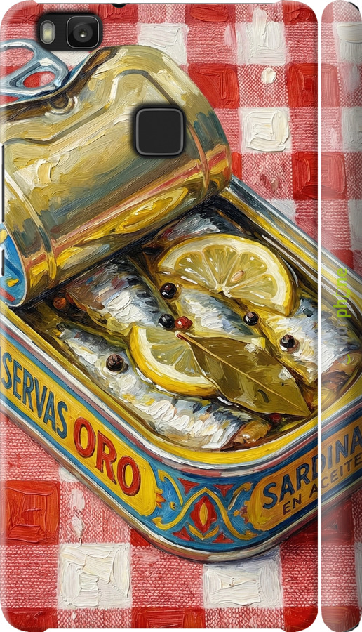 3D пластиковый глянцевый чехол Vintage Sardine Tin Phone для Huawei P9 Lite - 6772c-298 изображение 