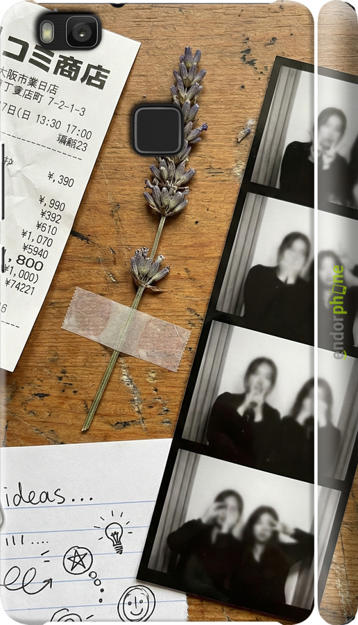 3D пластиковый глянцевый чехол Aesthetic Scrapbook Collage для Huawei P9 Lite - 6773c-298 изображение 