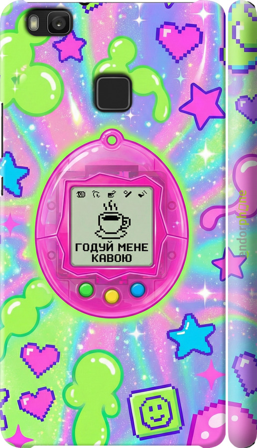 3D пластиковый глянцевый чехол Y2K Aesthetic Retro Pet: Годуй мене кавою для Huawei P9 Lite - 6784c-298 изображение 