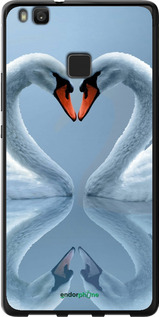 2D пластиковый чехол Лебеди для Huawei P9 Lite - 6007t-298 изображение 