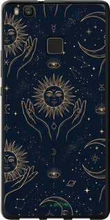 Силіконовий чохол 'Celestial Harmony: Sun & Moon Gold Mystic Pattern' для Huawei P9 Lite зображення 3